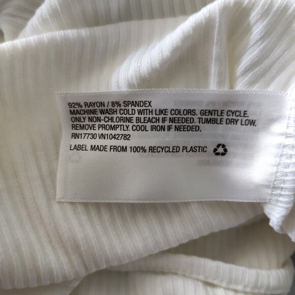 NWT Wild Fable Women's Medium Bodysuit White Square Neck Spaghetti Strap - Picture 9 of 9